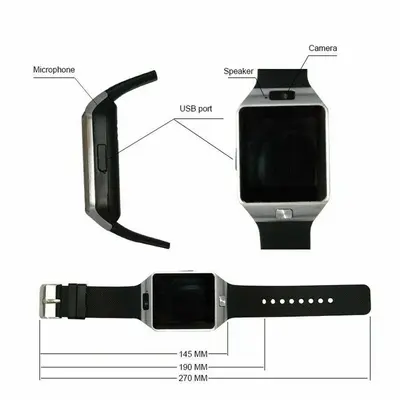 Bluetooth Smart Watch Phone with Camera, Touchscreen and Sleep Tracking photo 3