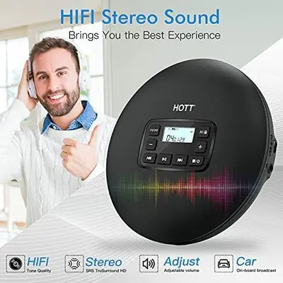 HOTT CD204 Portable Anti-Shock CD Player for Home, Travel and Car photo 7