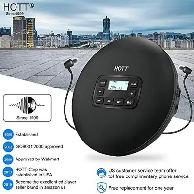 HOTT CD204 Portable Anti-Shock CD Player for Home, Travel and Car photo 9