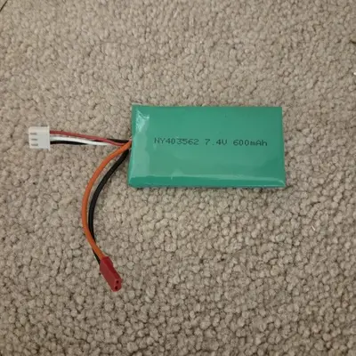 7.4V 2S 600mAh 20C LiPo Battery for WLtoys K969, K979, K989, K999