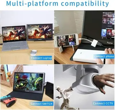 15.6" Slim Portable Monitor with Case, HDMI, 1080P IPS photo 8
