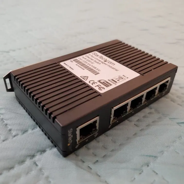 StarTech 5-Port Unmanaged Industrial Ethernet Switch, DIN Rail
