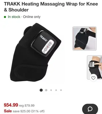 TRAKK Rechargeable Heating and Massaging Knee and Shoulder Wrap photo 2