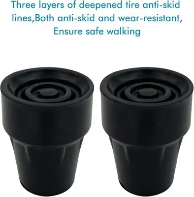 Replacement Cane Tips, 3/4 in, Black photo 3