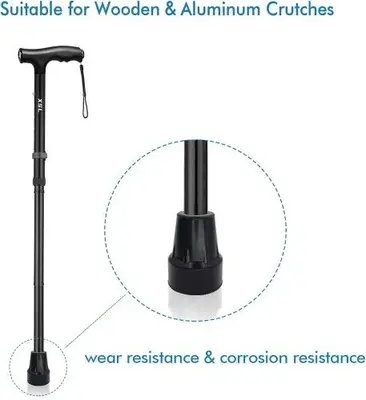 Replacement Cane Tips, 3/4 in, Black photo 5