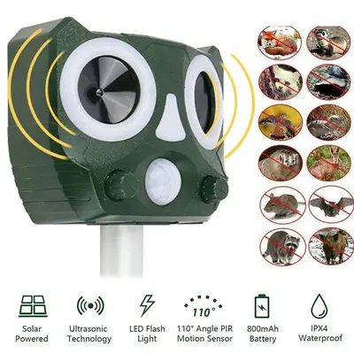 Solar-Powered Pest Repeller for Birds, Dogs, Insects and Rodents photo 3
