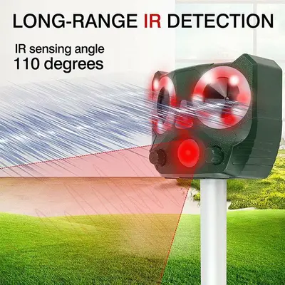 Solar-Powered Pest Repeller for Birds, Dogs, Insects and Rodents photo 5