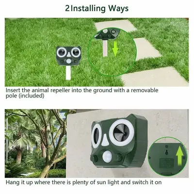Solar-Powered Pest Repeller for Birds, Dogs, Insects and Rodents photo 4