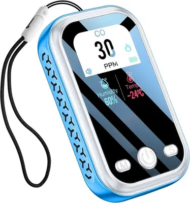 3-in-1 Mini Carbon Monoxide Detector and Air Quality Monitor with Lanyard photo 4