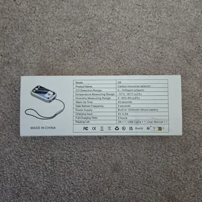 3-in-1 Mini Carbon Monoxide Detector and Air Quality Monitor with Lanyard photo 2
