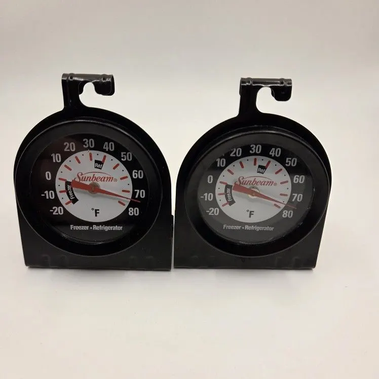 Sunbeam Freezer and Refrigerator Thermometers, 2-Pack