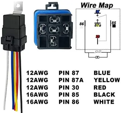 IRHAPSODY 24V DC 40/30A Waterproof Relay with Heavy Duty 12AWG Harness photo 3