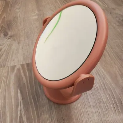 Danielle Creations Double-Sided Compact Vanity Mirror, 10x Magnifying, Rose Gold photo 3