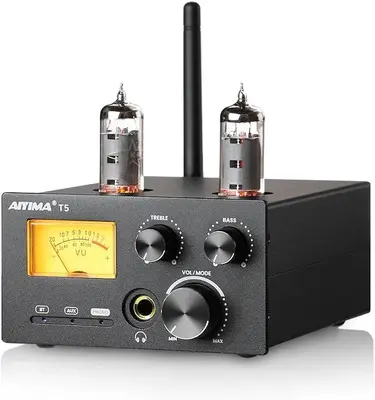 AIYIMA T5 320W Tube Phono and Turntable Amplifier, Bluetooth 5.0 photo 3