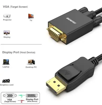 BENFEI DisplayPort to VGA Cable, 6 ft photo 4