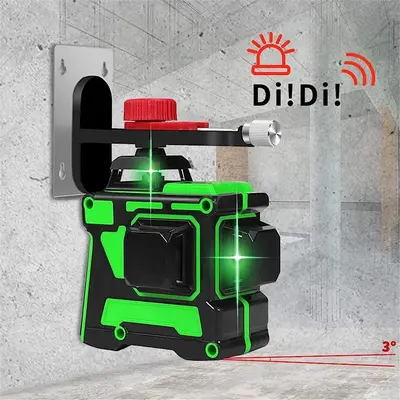 12-Line 3D Green/Blue Laser Level with Base, 360 Rotation, Self-Leveling photo 3