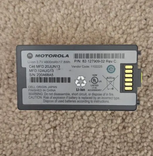 Original Battery 82-127909-02 for Symbol/Zebra MC3190, MC3100, MC3090
