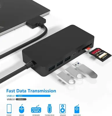 Surface Pro 4/5/6 Docking Station Hub with HDMI, VGA, DP photo 6