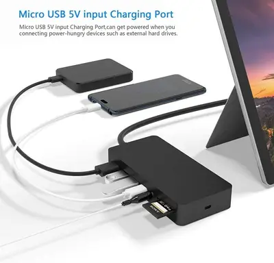 Surface Pro 4/5/6 Docking Station Hub with HDMI, VGA, DP photo 9