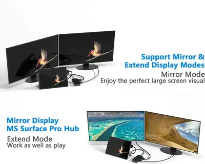 Surface Pro 4/5/6 Docking Station Hub with HDMI, VGA, DP photo 4
