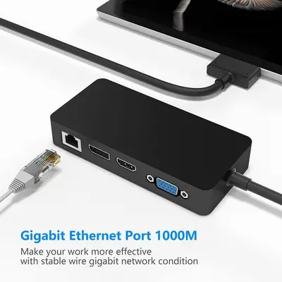 Surface Pro 4/5/6 Docking Station Hub with HDMI, VGA, DP photo 7