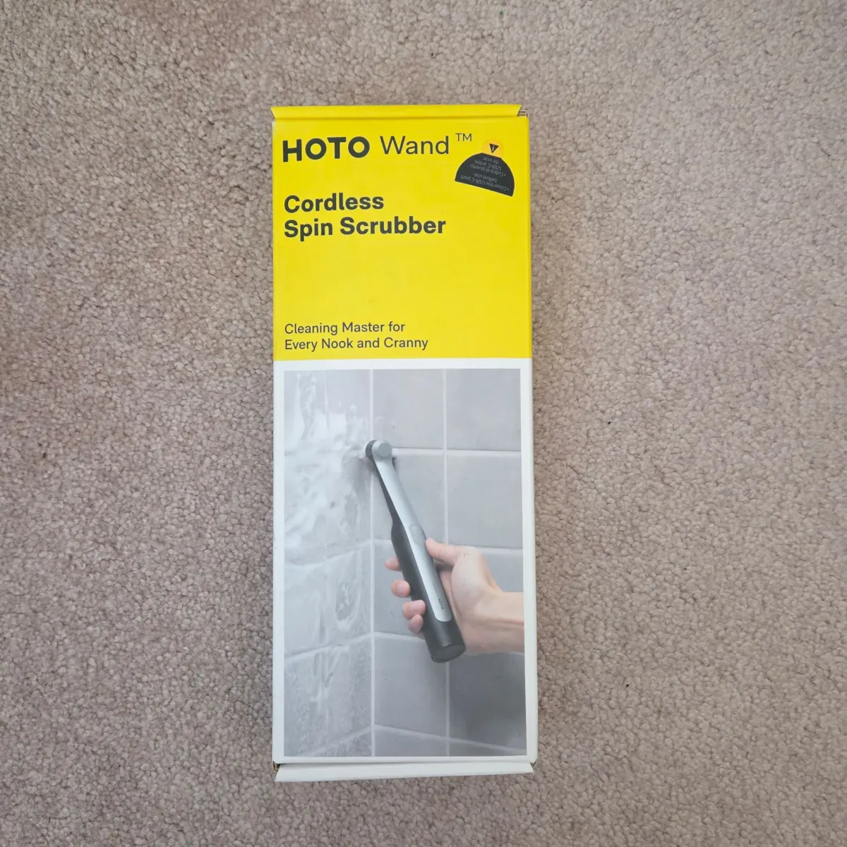 Hoto Cordless Electric Spin Scrubber Wand, 10 in, IPX7 Waterproof