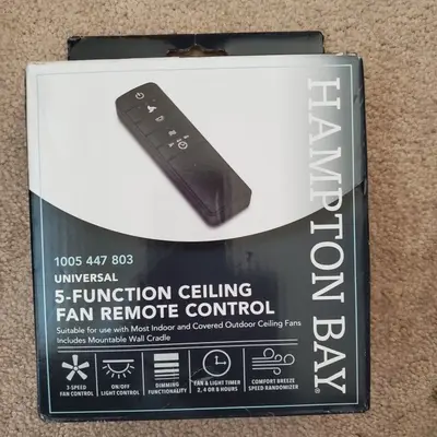 Hampton Bay 98131 Universal 3-Speed Ceiling Fan Premier Remote