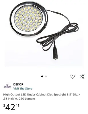 High-Output LED Under-Cabinet Disc Spotlight, 3.5 in, 250 Lumens photo 4