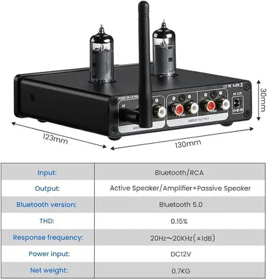AIYIMA T2 6K4 Tube Preamplifier with Bluetooth 5.0 and Tone Control photo 5