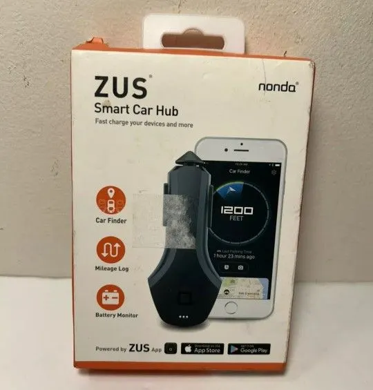 Nonda Zus Smart Car Hub: Dual USB Charger, Car Finder, Battery Monitor