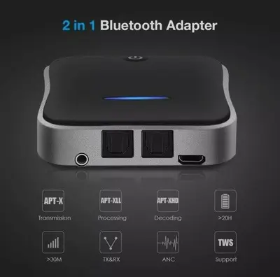 Bluetooth 5.0 Transmitter/Receiver, aptX HD Low Latency, 3.5mm/SPDIF photo 8