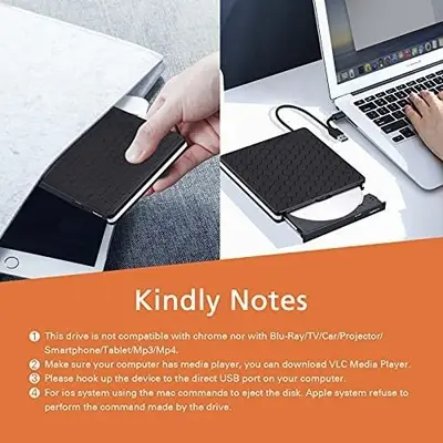 Amicool External CD/DVD Drive, Slim USB Rewriter photo 7