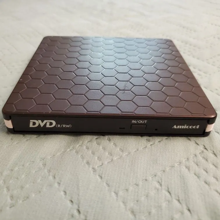 Amicool External CD/DVD Drive, Slim USB Rewriter