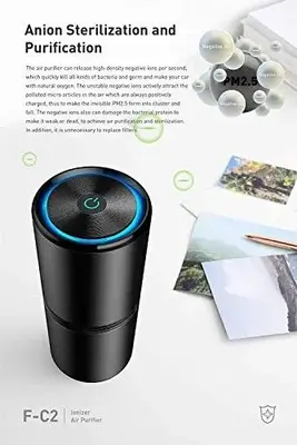 Lapurifier Car Air Purifier Ionizer, 12 Million Negative Ions photo 9