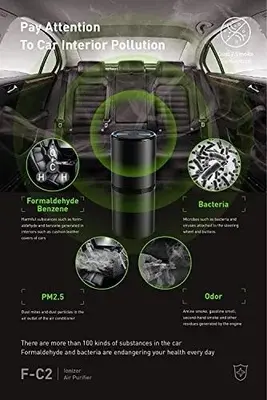 Lapurifier Car Air Purifier Ionizer, 12 Million Negative Ions photo 8