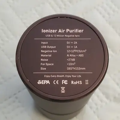 Lapurifier Car Air Purifier Ionizer, 12 Million Negative Ions photo 3