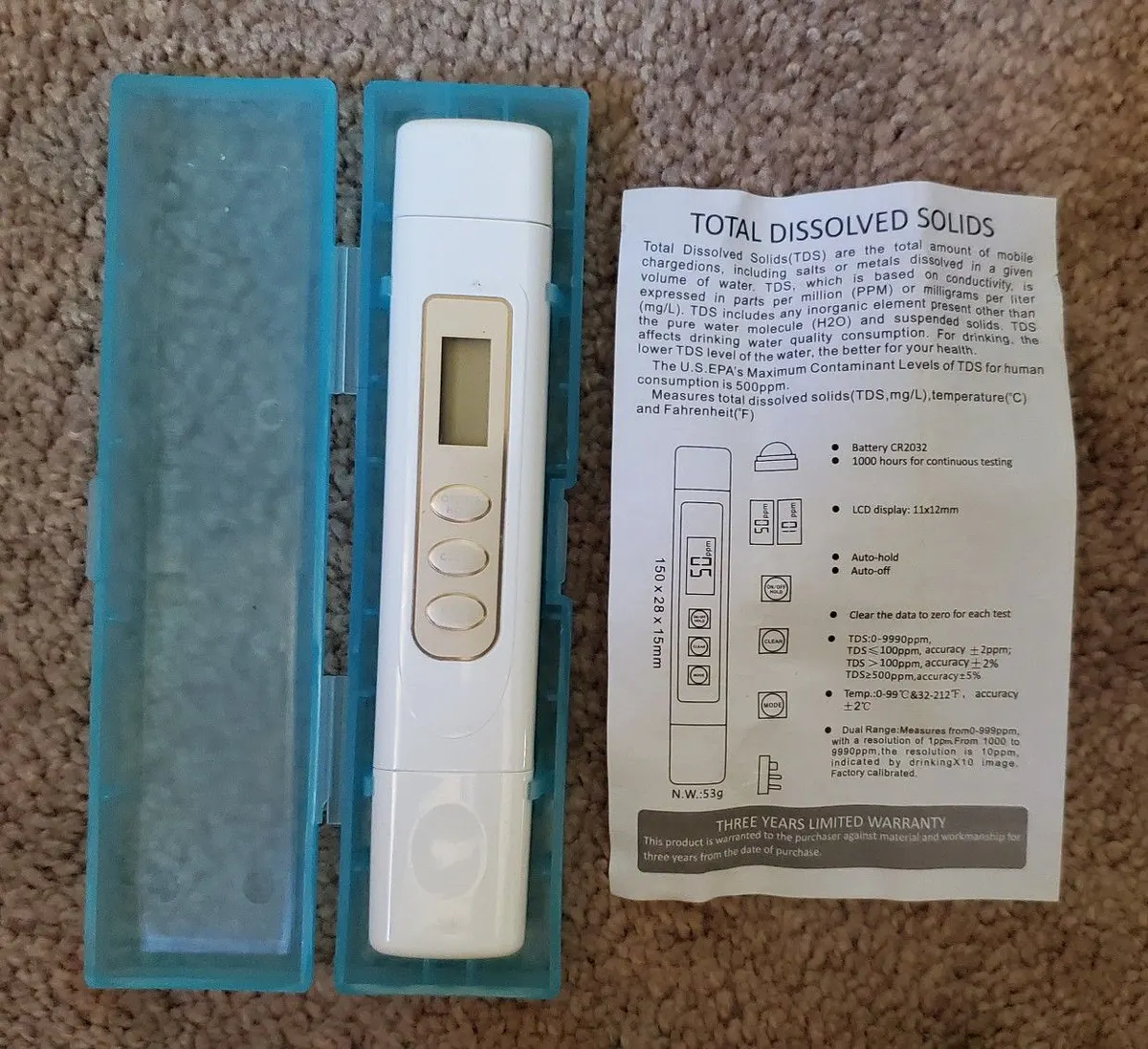 TDS Tester Pen with LCD Digital Meter