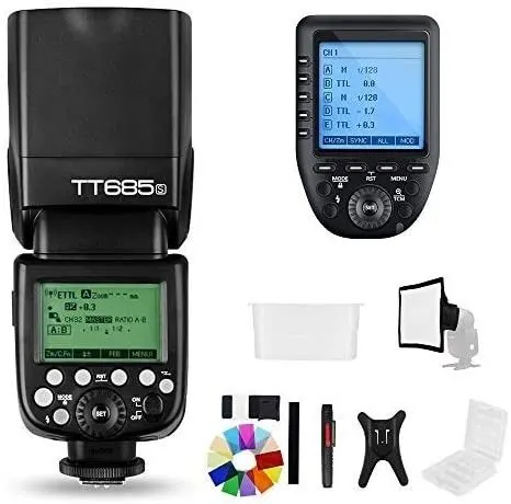 Godox TT685S Flash with Xpro-S Trigger Kit, 2.4G HSS TTL