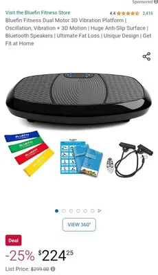 Bluefin Fitness Dual-Motor 3D Vibration Platform photo 2