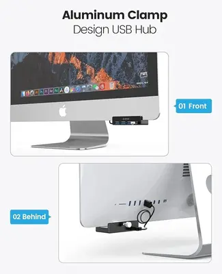 ORICO Aluminum 4-Port USB 3.0 Clamp Hub with Extra Power Port photo 5