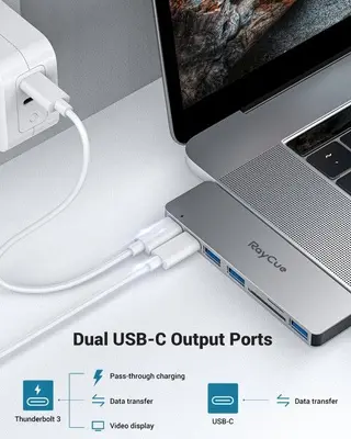 RayCue ExpandPro Duo Lite 7-in-2 USB-C Hub for MacBook photo 5