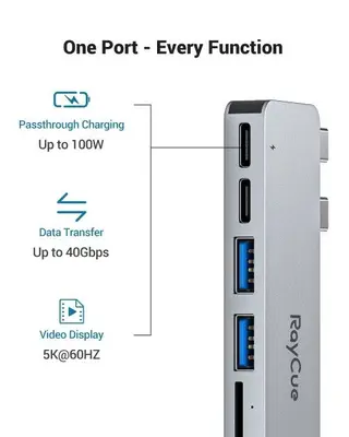 RayCue ExpandPro Duo Lite 7-in-2 USB-C Hub for MacBook photo 3