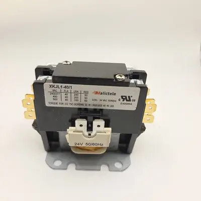 HVAC Motor Contactor, 1 Pole, 40A, 24VAC Coil photo 1