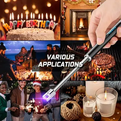 USB-Rechargeable Flameless Arc Candle Lighter with Flexible Neck and LED photo 3