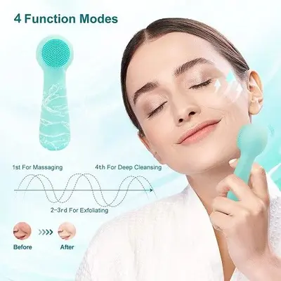 Electric Silicone Facial Cleansing Brush, Waterproof and Heated photo 4