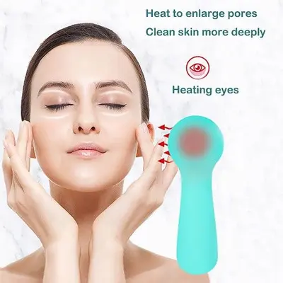 Electric Silicone Facial Cleansing Brush, Waterproof and Heated photo 3