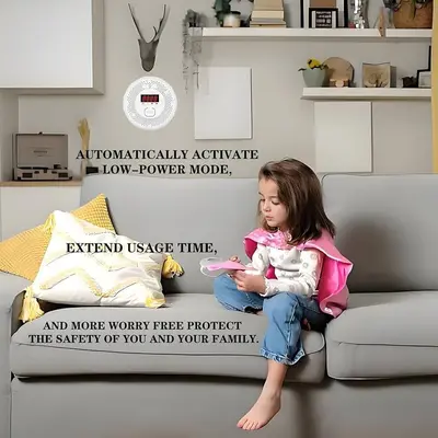 Battery-Powered Carbon Monoxide and Smoke Detector with LCD photo 7