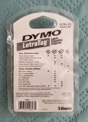 DYMO LetraTag Plastic Tape Cassette photo 4