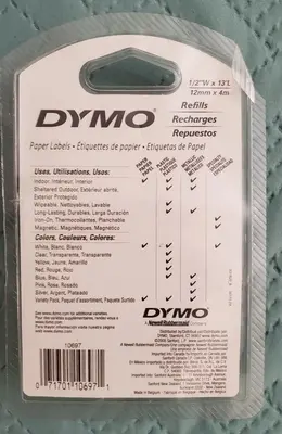 DYMO LetraTag Plastic Tape Cassette photo 2