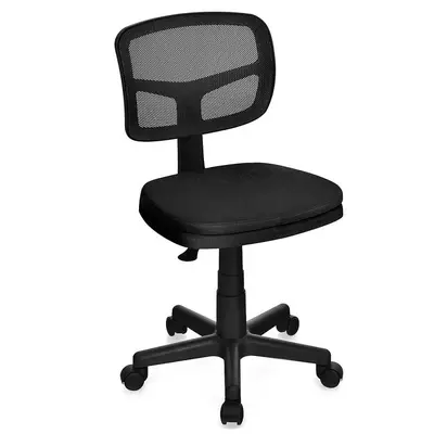 Armless Low-Back Ergonomic Task Chair, Adjustable Height photo 2